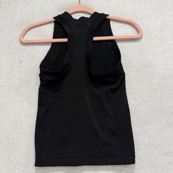 Athleta Tank Top Womens XS Black Mock Neck Ribbed Sleeveless Athletic Workout - Picture 5 of 6